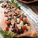 Great Grilled Alaska Salmon Side with Greek Seasoning
